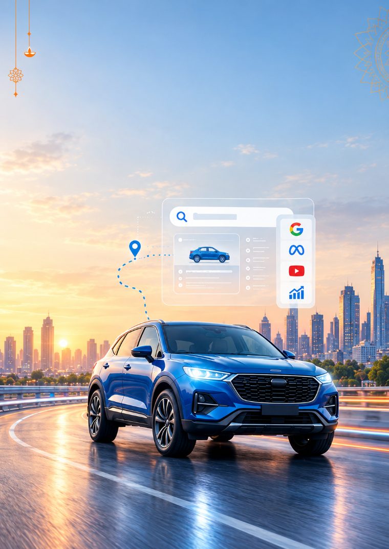 Festive automotive campaign visual