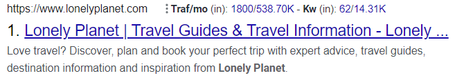 Lonely Planet Snippet
