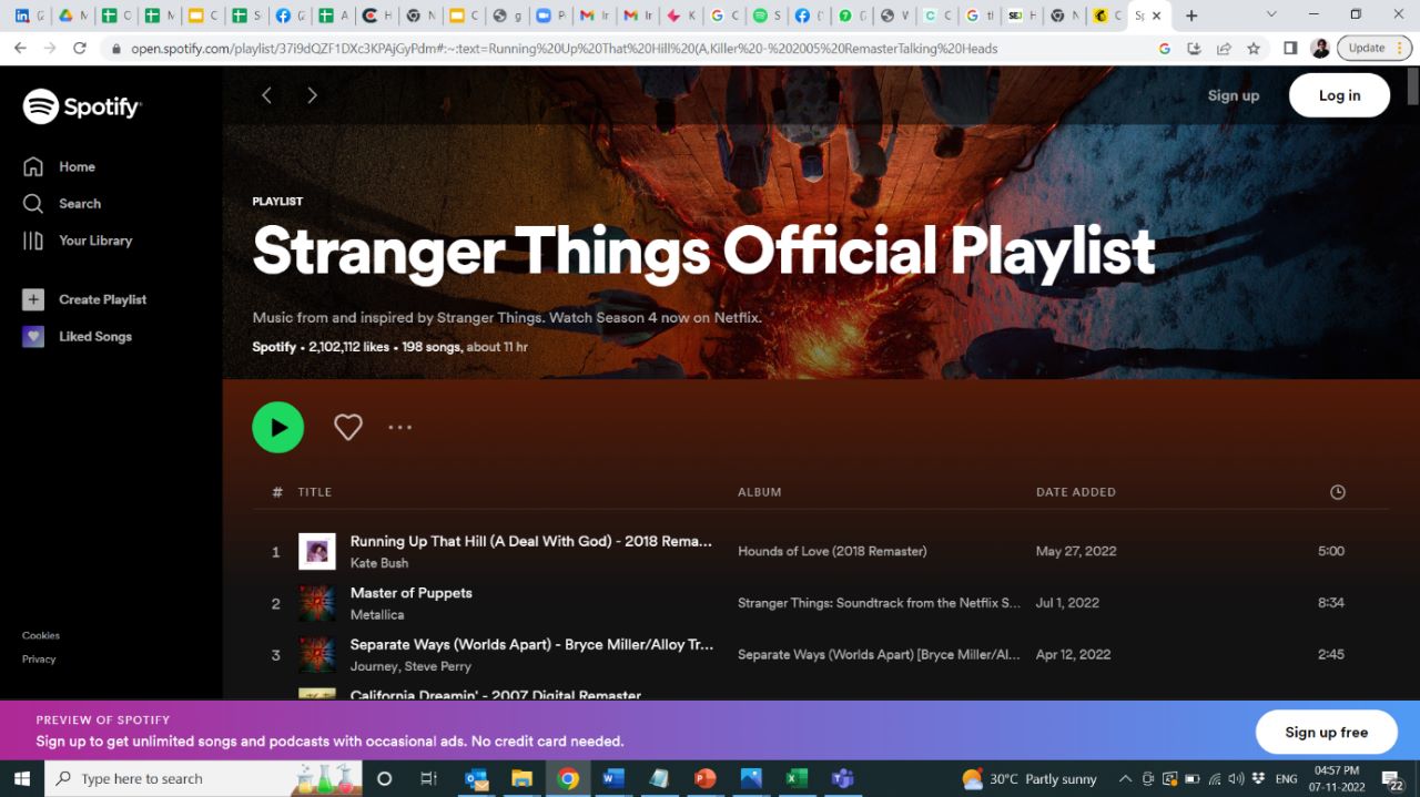 Spotify + Stranger Things