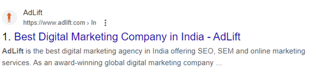Adlift India on Google