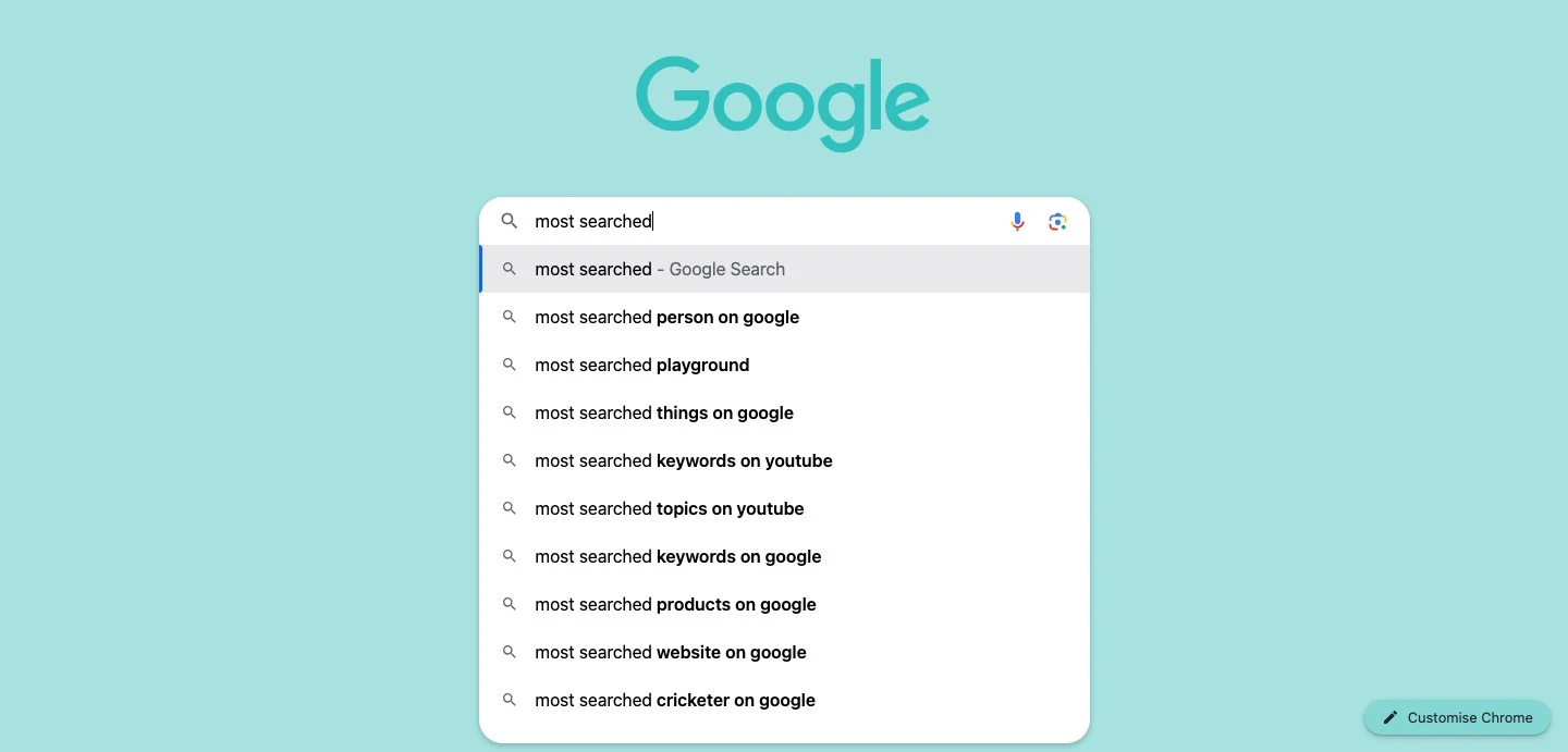 Google search autocomplete feature for content research