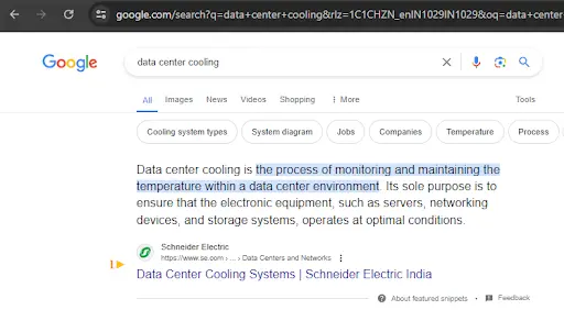 data center cooliing