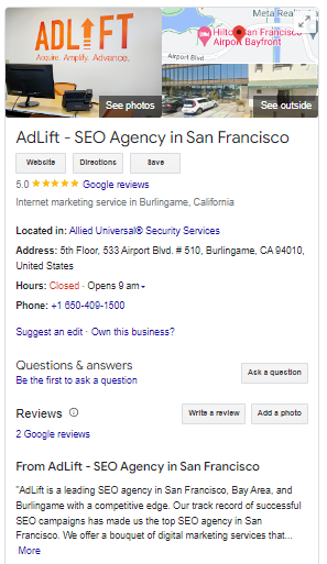 adlift san fransisco