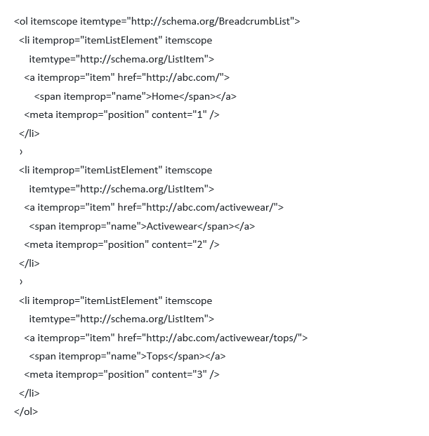 Navigation Schema